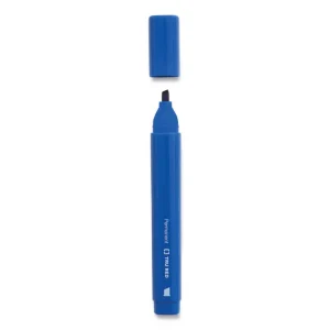 Permanent Marker, Tank-Style, Medium Chisel Tip, Blue, Dozen