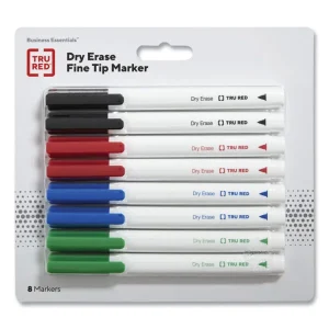 Dry Erase Marker, Tank-Style, Medium Chisel Tip, Seven Assorted Colors, 8/pack
