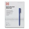 Quick Dry Gel Pen, Retractable, Fine 0.5 Mm, Blue Ink, Blue Barrel, Dozen