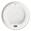 Plastic Hot Cup Lids, Fits 10 oz, 12 oz, 16 oz Cups, White, 50/Pack - Image 3