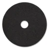 Stripping Floor Pads, 17" Diameter, Black, 5/carton