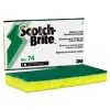 Medium-Duty Scrubbing Sponge, 3.6 X 6.1, 0.7" Thick, Yellow/green, 20/carton - Image 2