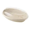 PLA Lids for Fiber Burrito Bowls, 8″ Diameter, Clear, Plastic, 400/Carton