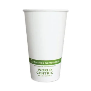 Paper Hot Cups, 8 oz, White, 1,000/Carton