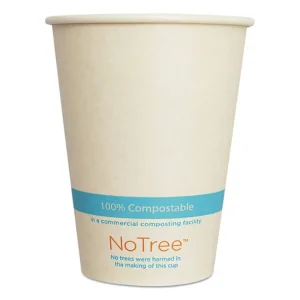 Notree Paper Cold Cups, 12 Oz, Natural, 1,000/carton