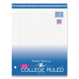 Notebook Filler Paper, 8.5 X 11, College Rule, 500/pack
