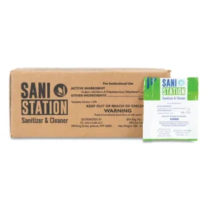 Sani Station Sanitizer And Cleaner, 0.5 Oz Packets, 100/pack