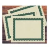 Metallic Border Certificates, 11 X 8.5, Ivory/green With Green Border, 100/pack - Image 3