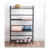 FlipShelf Four-Shelf Unit, 26.5w x 12d x 43h, Black - Image 3