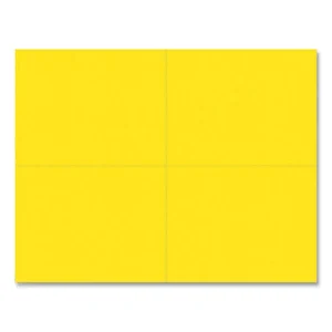 Printable Postcards, Inkjet, Laser, 110 Lb, 5.5 X 4.25, Bright Yellow, 200 Cards, 4 Cards/sheet, 50 Sheets/pack
