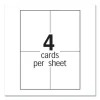 Printable Postcards, Inkjet, Laser, 110 Lb, 5.5 X 4.25, Bright Yellow, 200 Cards, 4 Cards/sheet, 50 Sheets/pack - Image 2