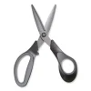 Non-Stick Titanium-Coated Scissors, 7″ Long, 2.88″ Cut Length, Gun-Metal Gray Blades, Black/gray Straight Handle - Image 2