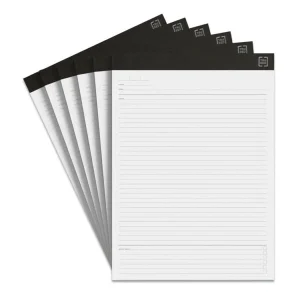 Notepads, Meeting-Minutes/notes Format, 50 White 8.5 X 11.75 Sheets, 6/pack