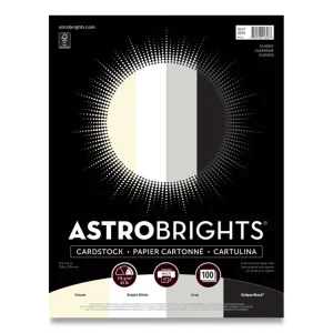 Color Cardstock – “Classic” Assortment, 65 lb Cover Weight, 8.5 x 11, Assorted Classic Colors, 100/Pack