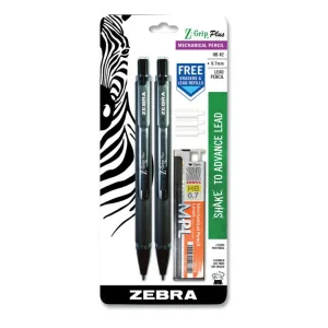 Z-Grip Plus Mechanical Pencil, 0.7 mm, HB (#2), Black Lead, Smoke/Black Barrel, 2/Pack