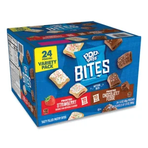 Pop Tarts Bites Variety Pack, Chocolate; Strawberry, 1.4 Oz Pouch, 24/carton