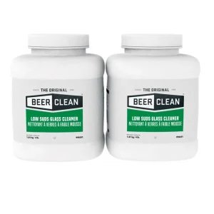 Beer Clean Glass Cleaner, Unscented, Powder, 4 Lb. Container