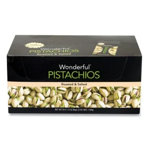 Roasted And Salted Pistachios, 1.5 Oz Bag, 24/pack, Ships In 1-3 Business Days