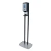 Cs6 Hand Sanitizer Floor Stand With Dispenser, 1,200 Ml, 13.5 X 5 X 28.5, Graphite/silver