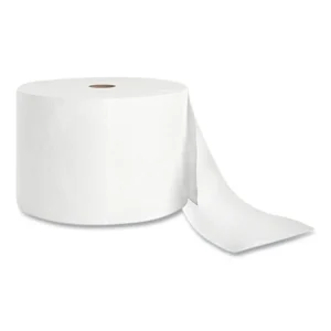 J-Series 1-Ply Small Core Bath Tissue, Septic Safe, White, 4″ x 1,000 ft, 3,000 Sheets/Roll, 18 Rolls/Carton