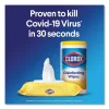 Disinfecting Wipes, 1-Ply, 7 x 8, Crisp Lemon, White, 35/Canister, 12 Canisters/Carton - Image 3