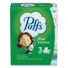 Plus Lotion Facial Tissue, 2-Ply, White, 124/Box, 3 Box/Pack