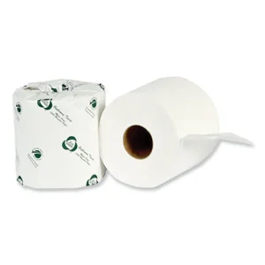 Recycled 2-Ply Standard Toilet Paper, Septic Safe, White, 4″ Wide, 500 Sheets/Roll, 80 Rolls/Carton