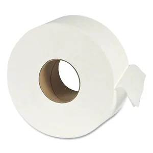 Recycled 1-Ply Jumbo Bathroom Tissue, Septic Safe, White, 3.5″ x 3,000 ft, 12 Rolls/Carton