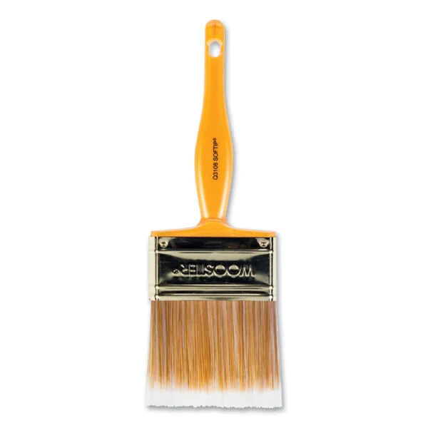 Softip Paint Brush, Nylon/polyester Bristles, 3″ Wide, Flat Profile, Plastic Kaiser Handle
