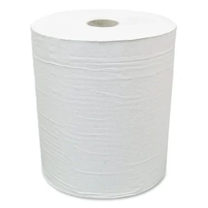 Hardwound Paper Towel Roll, Eco Green Paper, 1-Ply, 7.88″ X 800 Ft, White, 6/carton