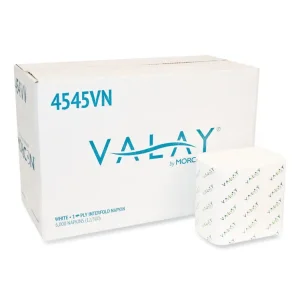 Valay Interfolded Napkins, 2-Ply, 6.5 X 8.25, White, 500/pack, 12 Packs/carton