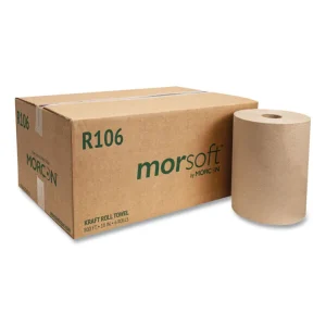10 Inch Roll Towels, 1-Ply, 10″ X 800 Ft, Kraft, 6 Rolls/carton