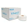 Valay Mini Jumbo Bath Tissue, Septic Safe, 2-Ply, White, 750 ft, 12 Rolls/Carton - Image 2