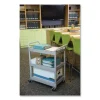 Three-Shelf Service Cart, Plastic, 3 Shelves, 200 lb Capacity, 18.63" x 33.63" x 37.75", Off-White - Image 3