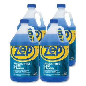 Streak-Free Glass Cleaner, Pleasant Scent, 1 Gal Bottle, 4/carton