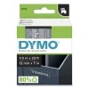 D1 High-Performance Polyester Removable Label Tape, 0.5″ X 23 Ft, White On Clear