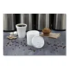 Polystyrene Plastic Flat Straw-Slot Cold Cup Lids, Fits 28 oz Cups, Translucent, 960/Carton - Image 3