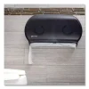Twin 9″ Jumbo Tissue Dispenser, Classic, 19 x 5.25 x 12, Transparent Black Pearl