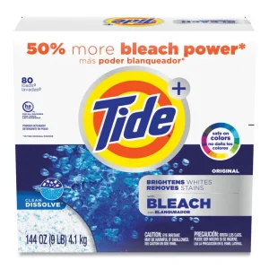 Laundry Detergent With Bleach, Tide Original Scent, Powder, 144 Oz Box, 2/carton