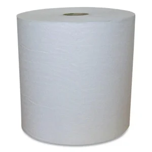Recycled Hardwound Paper Towels, 1-Ply, 7.88″ x 800 ft, 1.8 Core, White, 6 Rolls/Carton