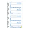Telephone Message Book, Two-Part Carbonless, 5 x 2.75, 4 Forms/Sheet, 400 Forms Total