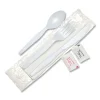 Individually Wrapped Mediumweight Polystyrene Cutlery, Knife/fork/teaspoon/salt/pepper/napkin, White, 250/carton