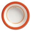 Heavy-Weight Paper Bowls, 12 Oz, White/orange, 125/pack, 4 Packs/carton