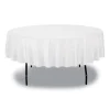 Table Set Round Table Cover, Plastic, 84″ Diameter, White, 6/pack