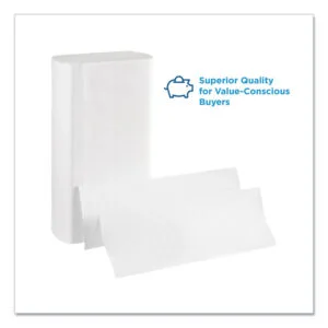Pacific Blue Select Folded Paper Towels, 1-Ply, 9.2 x 9.4, White, 250/Pack, 16 Packs/Carton