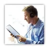 HP200 Headphone with Microphone, 6 ft Cord, Black - Image 2
