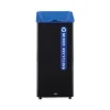 Sustain Decorative Refuse with Recycling Lid, 23 gal, Metal/Plastic, Black/Blue - Image 3