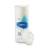 Dome Drink-Thru Lids, Fits 10 Oz To 16 Oz Perfectouch; 12 Oz To 20 Oz Wisesize Cup, White, 50/pack