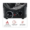 Heater Fan, 1,500 W, 8.25 x 4.37 x 9.5, Black - Image 2