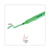 Pocket Highlighters, Fluorescent Green Ink, Chisel Tip, Green Barrel, Dozen - Image 3
